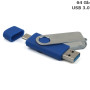 Флешка Twister Double 64 Gb, пластик