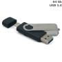 Флешка Twister Double 64 Gb, пластик