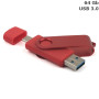Флешка Twister Double 64 Gb, пластик