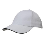 Кепка Brushed Cotton Cap with Trim Headwear, 6 панелей, застібка металева Кепка Brushed Cotton Cap with Trim Headwear, 6 панелей, застібка металева